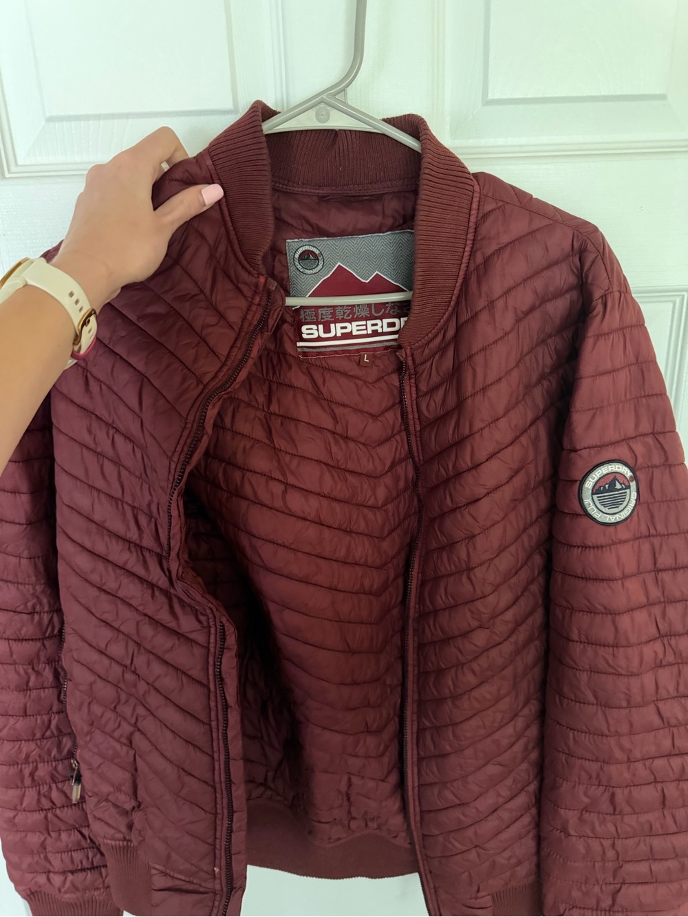 Superdry Men's Quilted Puffer Jacket - Burgundy